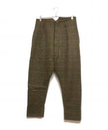 Vivienne Westwood man（ヴィヴィアン ウェストウッド マン）の古着「チェックサルエルパンツ」｜グリーン