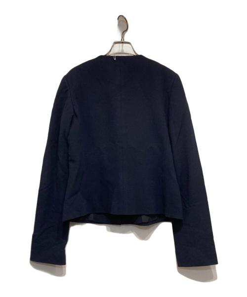 VALENTINO（ヴァレンティノ）VALENTINO (ヴァレンティノ) レースノーカラージャケット ネイビー サイズ:42の古着・服飾アイテム