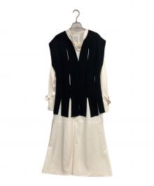 PUBLIC TOKYO（パブリックトウキョウ）の古着「スリットニットセットワンピース」｜ライトピンク