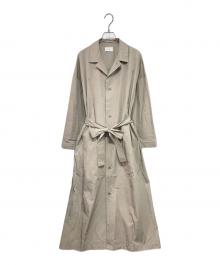 ATON（エイトン）の古着「コットンスプリングコート」｜ベージュ