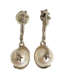 STAR JEWELRY（スタージュエリー）の古着「PEARL STAR PLANET」｜シルバー×アイボリー
