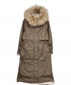 GRACE CONTINENTAL（グレースコンチネンタル）の古着「ライナー付きフーテッドコート」｜ブラウン