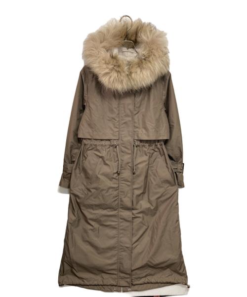 GRACE CONTINENTAL（（グレースコンチネンタル）GRACE CONTINENTAL (グレースコンチネンタル) ライナー付きフーテッドコート ブラウン サイズ:36の古着・服飾アイテム