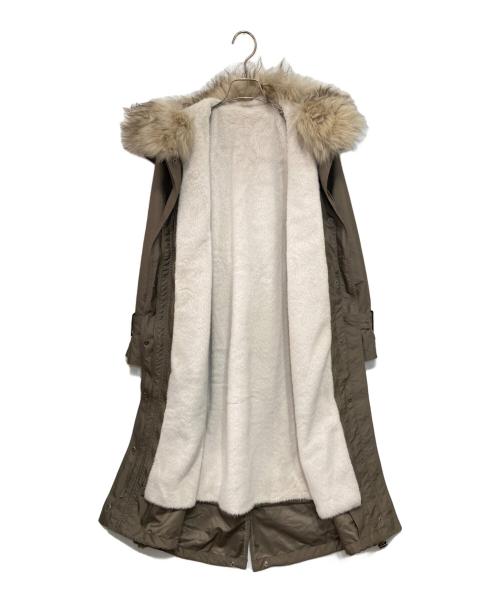 GRACE CONTINENTAL（（グレースコンチネンタル）GRACE CONTINENTAL (グレースコンチネンタル) ライナー付きフーテッドコート ブラウン サイズ:36の古着・服飾アイテム