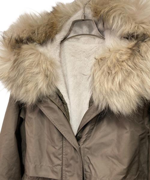 GRACE CONTINENTAL（（グレースコンチネンタル）GRACE CONTINENTAL (グレースコンチネンタル) ライナー付きフーテッドコート ブラウン サイズ:36の古着・服飾アイテム