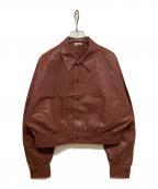 H BEAUTY&YOUTHエイチ ビューティー&ユース）の古着「ドルマンスリーブシャツジャケット」｜エンジ