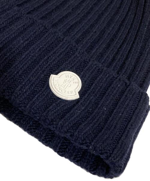 MONCLER（モンクレール）MONCLER (モンクレール) HYKE (ハイク) ジーニアス ニット帽 ネイビーの古着・服飾アイテム