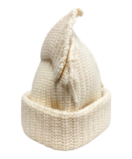 CHARLES JEFFREY LOVERBOY（チャールズ ジェフリー ラバーボーイ）CHARLES JEFFREY LOVERBOY (チャールズ ジェフリー ラバーボーイ) ニット帽 ホワイトの古着・服飾アイテム