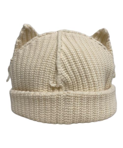 CHARLES JEFFREY LOVERBOY（チャールズ ジェフリー ラバーボーイ）CHARLES JEFFREY LOVERBOY (チャールズ ジェフリー ラバーボーイ) ニット帽 ホワイトの古着・服飾アイテム