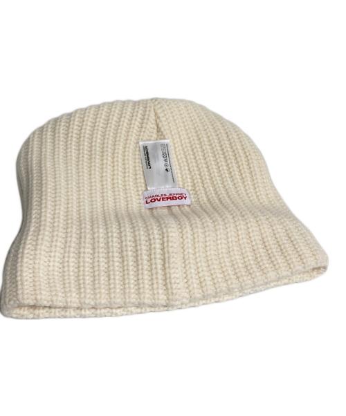 CHARLES JEFFREY LOVERBOY（チャールズ ジェフリー ラバーボーイ）CHARLES JEFFREY LOVERBOY (チャールズ ジェフリー ラバーボーイ) ニット帽 ホワイトの古着・服飾アイテム