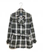BURBERRY LONDONバーバリーロンドン）の古着「ノバチェックショートトレンチコート」｜イエロー×グレー