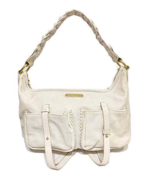 RALPH LAUREN（ラルフローレン）RALPH LAUREN (ラルフローレン) レザーワンショルダーバッグ ホワイトの古着・服飾アイテム