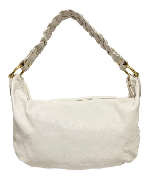 RALPH LAUREN（ラルフローレン）RALPH LAUREN (ラルフローレン) レザーワンショルダーバッグ ホワイトの古着・服飾アイテム