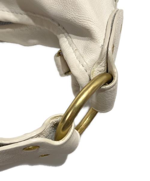 RALPH LAUREN（ラルフローレン）RALPH LAUREN (ラルフローレン) レザーワンショルダーバッグ ホワイトの古着・服飾アイテム