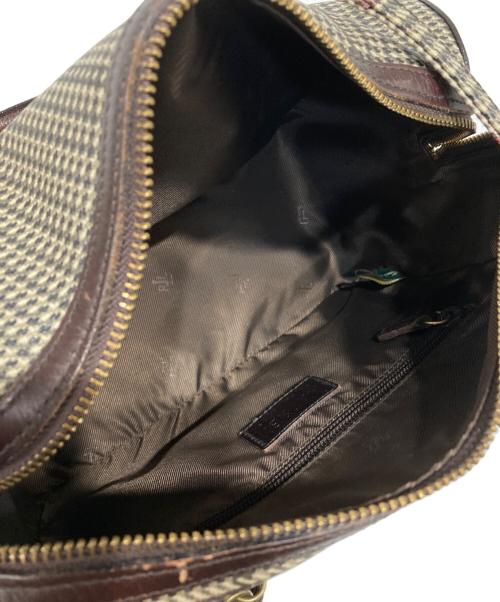 LAUREN RALPH LAUREN（ローレンラルフローレン）LAUREN RALPH LAUREN (ローレンラルフローレン) 2WAYショルダーボストンバッグ ブラウンの古着・服飾アイテム