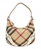 BURBERRYバーバリー）の古着「ノバチェックワンショルダーバッグ」｜ベージュ