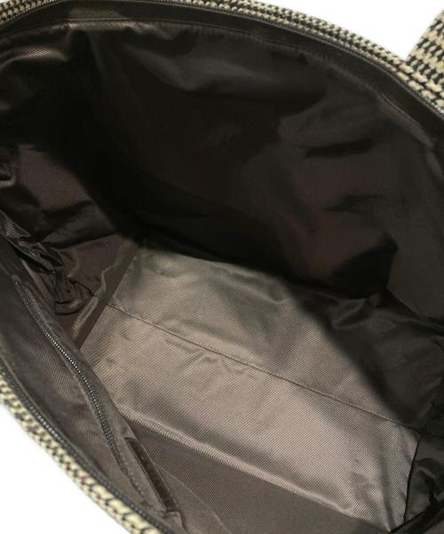 LAUREN RALPH LAUREN（ローレンラルフローレン）LAUREN RALPH LAUREN (ローレンラルフローレン) 千鳥格子柄トートバッグ ブラウンの古着・服飾アイテム