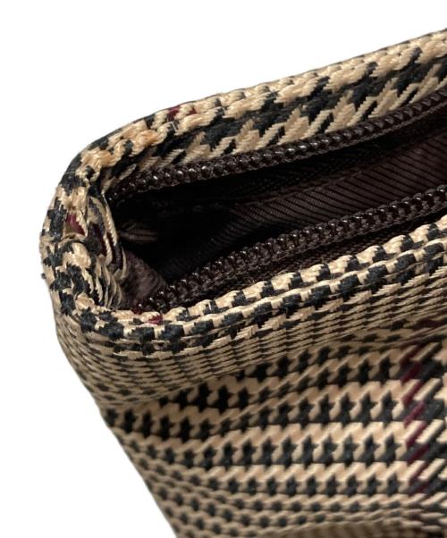 LAUREN RALPH LAUREN（ローレンラルフローレン）LAUREN RALPH LAUREN (ローレンラルフローレン) 千鳥格子柄トートバッグ ブラウンの古着・服飾アイテム