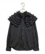 COMME des GARCONS COMME des GARCONコムデギャルソンコムデギャルソン）の古着「フリルセーラーシャツ」｜ブラック