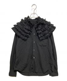 COMME des GARCONS COMME des GARCON（コムデギャルソンコムデギャルソン）の古着「フリルセーラーシャツ」｜ブラック