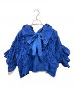 TAO COMME des GARCONSタオ コムデギャルソン）の古着「製品染ギャザーブラウス」｜ブルー