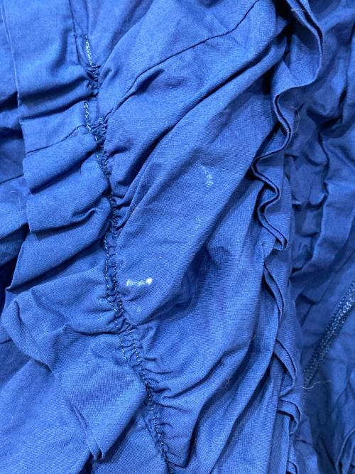 TAO COMME des GARCONS（タオ コムデギャルソン）TAO COMME des GARCONS (タオ コムデギャルソン) 製品染ギャザーブラウス ブルー サイズ:Ｍの古着・服飾アイテム