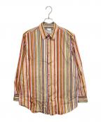 PAUL SMITHポールスミス）の古着「'Painted Signature Stripe' シャツ」｜マルチカラー