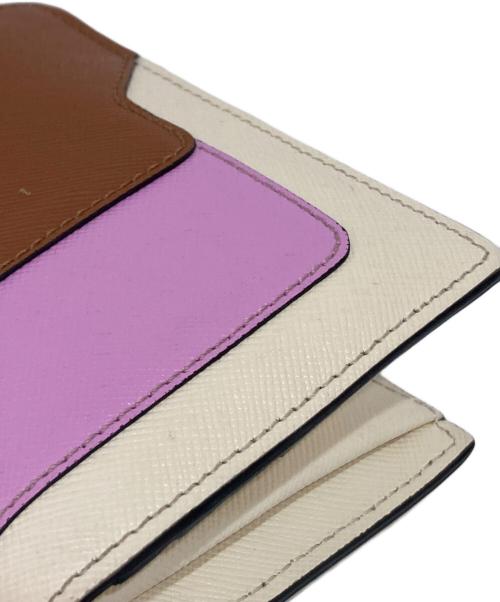 MARNI（マルニ）MARNI (マルニ) バイフォールドウォレット ピンク×ブラウンの古着・服飾アイテム