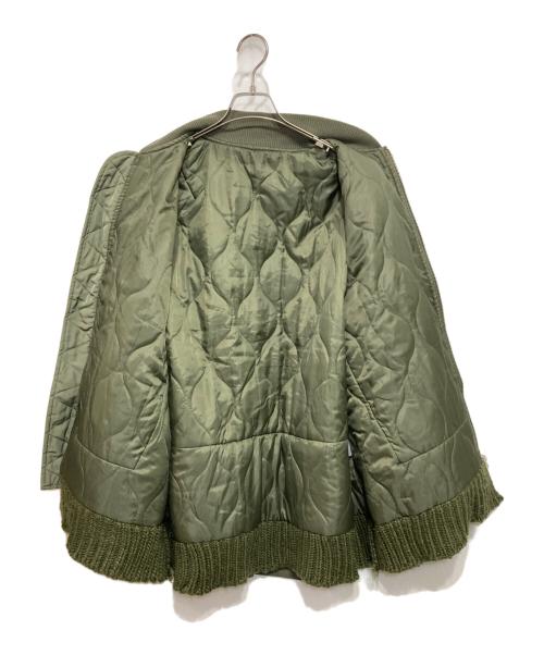 Tree Cafe（ツリーカフェ）tree cafe (ツリーカフェ) ニットドッキングMA-1 オリーブ サイズ:Fの古着・服飾アイテム