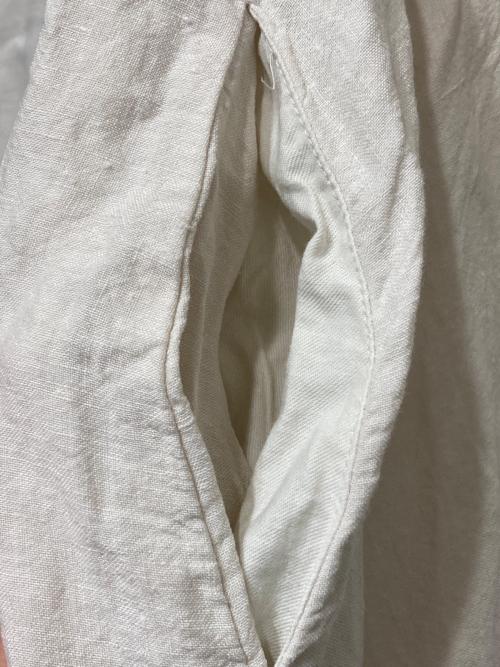 nest Robe（ネストローブ）nest Robe (ネストローブ) リネンラップカラーワンピース ベージュ サイズ:Fの古着・服飾アイテム