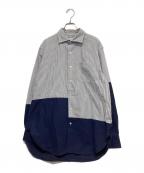 Engineered Garmentsエンジニアドガーメンツ）の古着「ストライプシャツ」｜ホワイト×ネイビー
