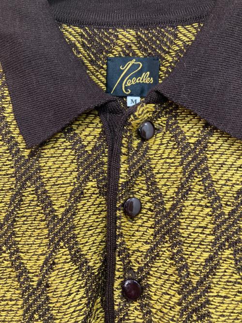 Needles（ニードルズ）Needles (ニードルズ) ニットポロシャツ ブラウン サイズ:Mの古着・服飾アイテム