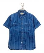 ）の古着「デニムストライプシャツ」｜インディゴ