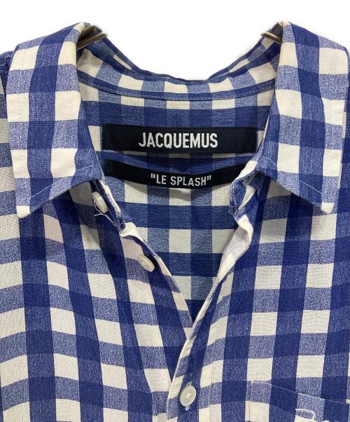 jacquemus（ジャックムス）JACQUEMUS (ジャックムス) LE SPLASH-ギンガムチェックシャツ ブルー×ホワイト サイズ:50の古着・服飾アイテム
