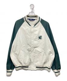 POLO RALPH LAUREN（ポロ・ラルフローレン）の古着「ラグランスタジャン」｜グリーン×ホワイト