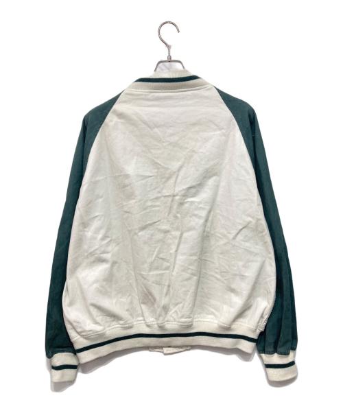 POLO RALPH LAUREN（ポロ・ラルフローレン）POLO RALPH LAUREN (ポロ・ラルフローレン) ラグランスタジャン グリーン×ホワイト サイズ:XLの古着・服飾アイテム