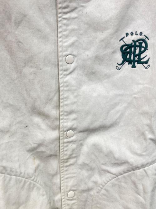 POLO RALPH LAUREN（ポロ・ラルフローレン）POLO RALPH LAUREN (ポロ・ラルフローレン) ラグランスタジャン グリーン×ホワイト サイズ:XLの古着・服飾アイテム