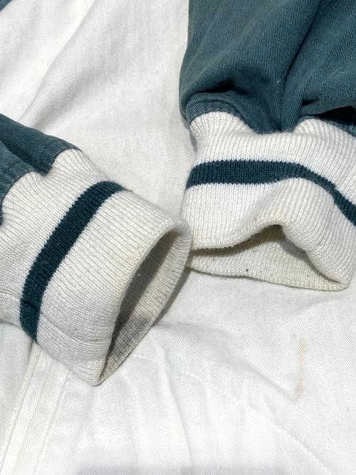 POLO RALPH LAUREN（ポロ・ラルフローレン）POLO RALPH LAUREN (ポロ・ラルフローレン) ラグランスタジャン グリーン×ホワイト サイズ:XLの古着・服飾アイテム