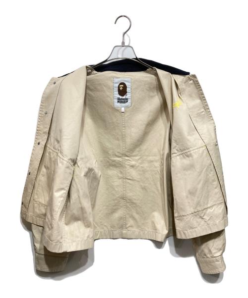 A BATHING APE（アベイシングエイプ）A BATHING APE (ア ベイシング エイプ) BIG POCKET WORK JACKET アイボリー サイズ:Sの古着・服飾アイテム
