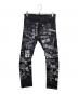 DSQUARED2（ディースクエアード）の古着「グラフィティプリント バイカーデニム」｜ブラック