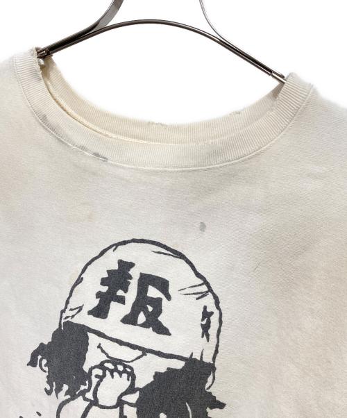 BOWWOW（バウワウ）BOWWOW (バウワウ) バウワウ ”YOKO” SWEAT SHIRTS PEACENIK ホワイト サイズ:Lの古着・服飾アイテム