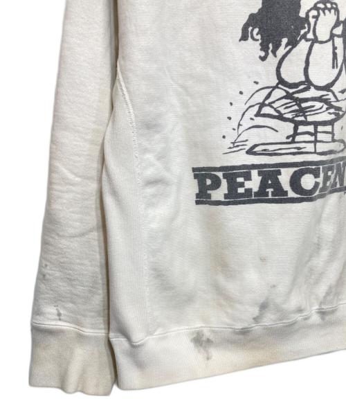 BOWWOW（バウワウ）BOWWOW (バウワウ) バウワウ ”YOKO” SWEAT SHIRTS PEACENIK ホワイト サイズ:Lの古着・服飾アイテム