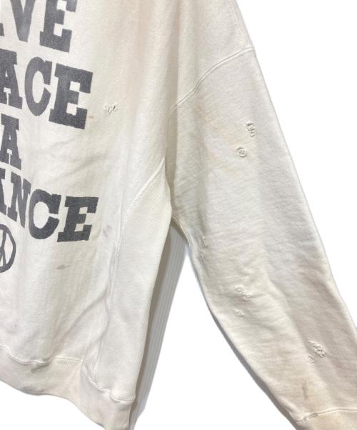 BOWWOW（バウワウ）BOWWOW (バウワウ) バウワウ ”YOKO” SWEAT SHIRTS PEACENIK ホワイト サイズ:Lの古着・服飾アイテム