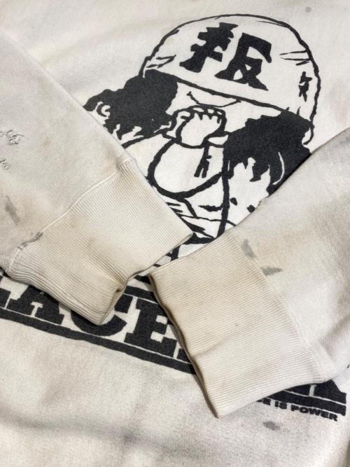 BOWWOW（バウワウ）BOWWOW (バウワウ) バウワウ ”YOKO” SWEAT SHIRTS PEACENIK ホワイト サイズ:Lの古着・服飾アイテム