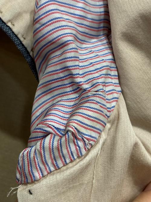 LARDINI（ラルディーニ）LARDINI (ラルディーニ) コットンリネンダブルジャケット ベージュ サイズ:44の古着・服飾アイテム