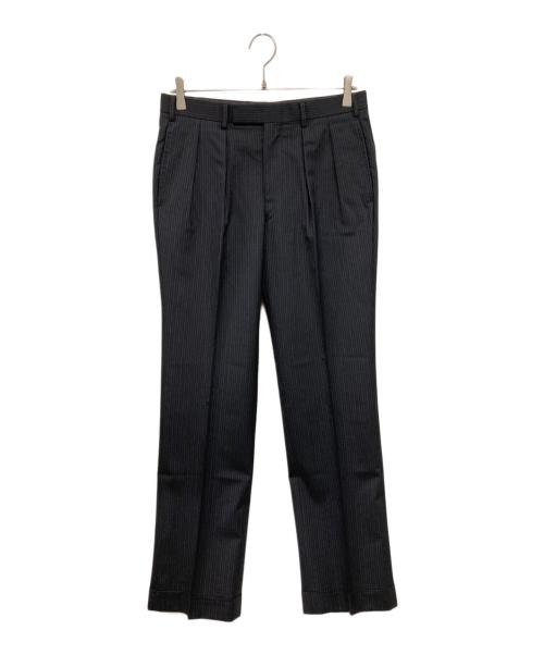 BURBERRY BLACK LABEL（バーバリーブラックレーベル）BURBERRY BLACK LABEL (バーバリーブラックレーベル) ストライプセットアップスーツ ブラック サイズ:40Rの古着・服飾アイテム