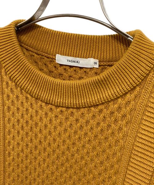 yashiki（ヤシキ）YASHIKI (ヤシキ) ARARE KNIT イエロー サイズ:2の古着・服飾アイテム