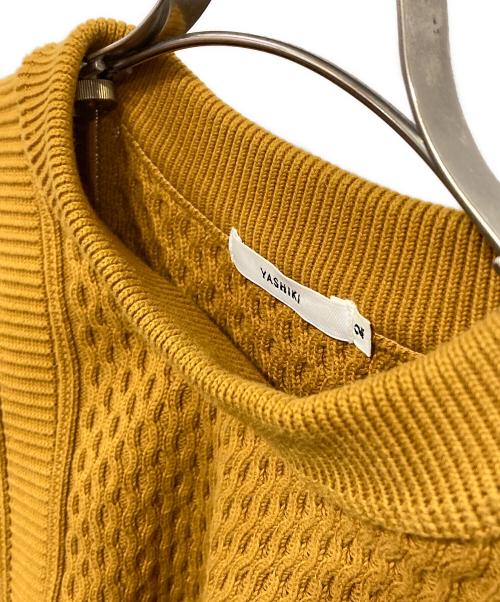 yashiki（ヤシキ）YASHIKI (ヤシキ) ARARE KNIT イエロー サイズ:2の古着・服飾アイテム