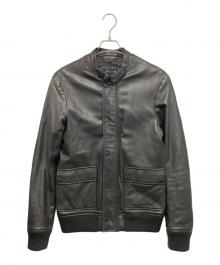 DIESEL Black Gold（ディーゼル ブラック ゴールド）の古着「ラムレザージップアップジャケット」｜ブラック