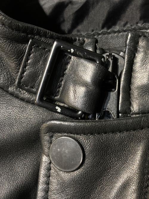 DIESEL Black Gold（ディーゼル ブラック ゴールド）DIESEL Black Gold (ディーゼル ブラック ゴールド) ラムレザージップアップジャケット ブラック サイズ:48の古着・服飾アイテム